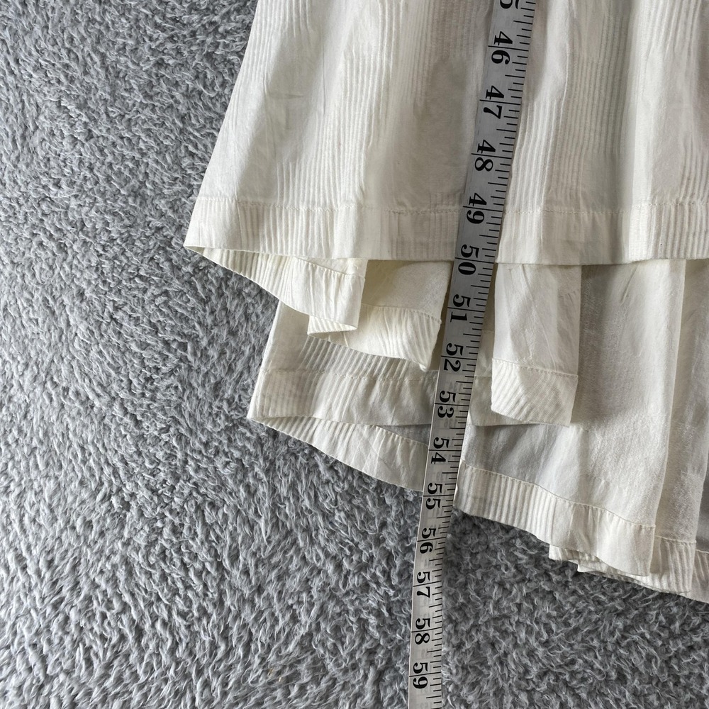 Free People Summer Ready Dress Womens Large Ivory Cutout‎ Buttons Beachy Boho - Picture 6 of 14